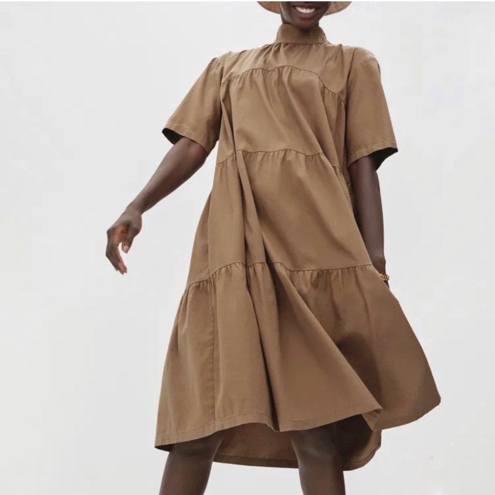Everlane The Tiered Mockneck Dress Size XS